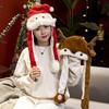 Santa Elk Airbag Plush Hat Cartoon Cute Christmas Ornaments Party Dress Up Event Gifts