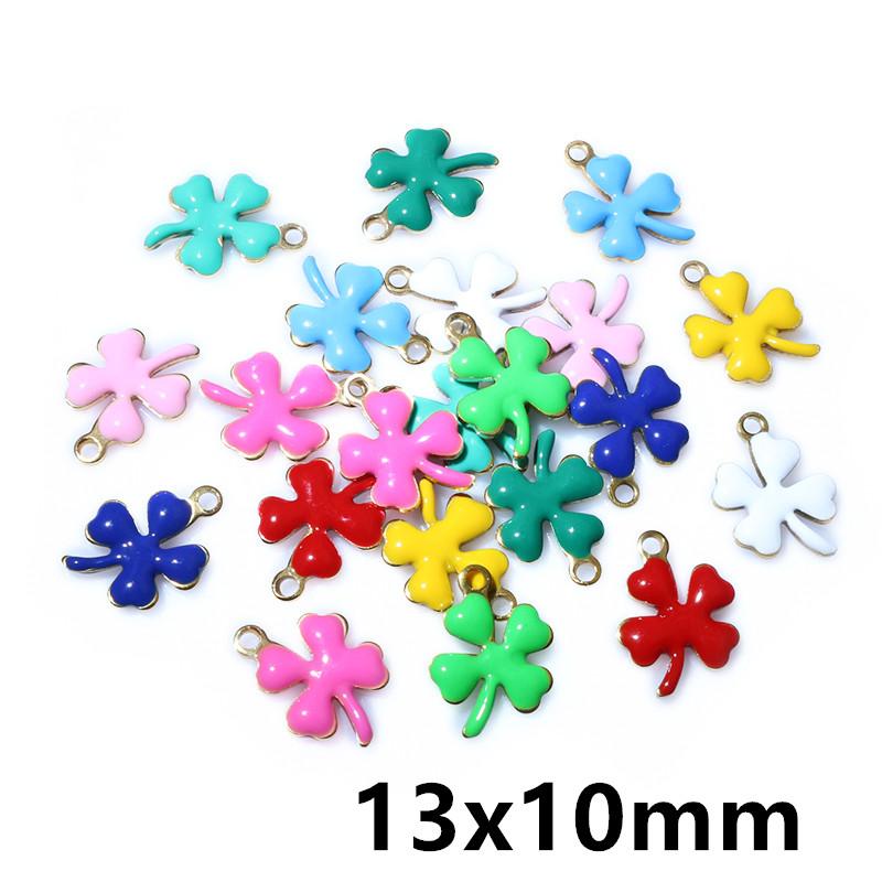 20pcs Random Mix Cute Stainless Steel Enamel Charms Pendant Fish Starfish Flower Evil Eyes DIY Jewelry Making Accessories