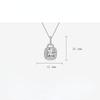 BELLA BOX Square Zircon Pendant Necklace Multiple Colour Fashion Wedding Engagement Jewelry