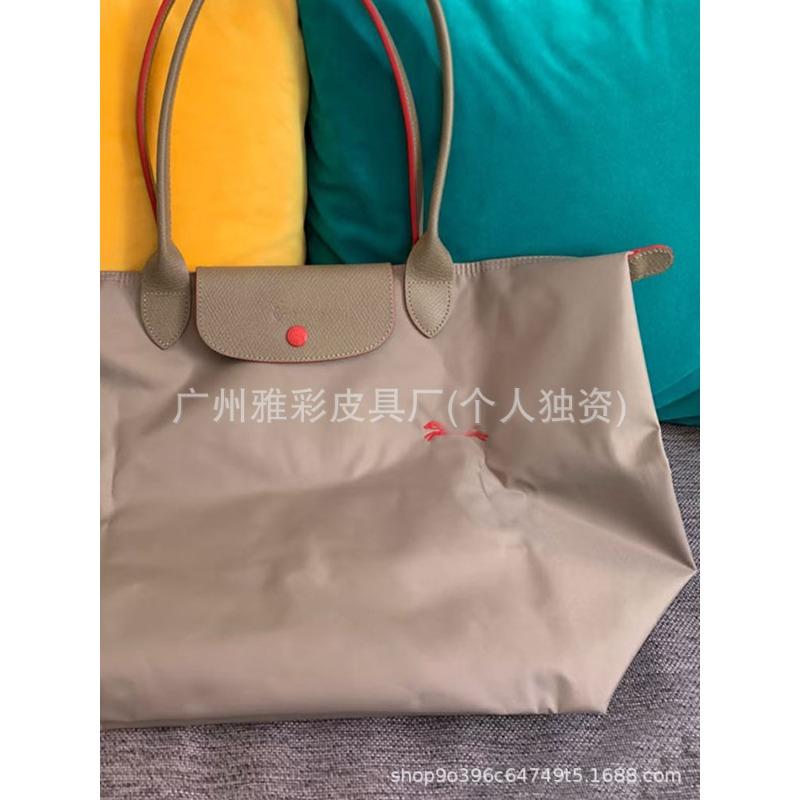 High quality dragon inlaid bag week commemorative embroidered dumpling bag nylon handbag large capacity shoulder tote bag