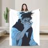 Choso Blanket Cover Flannel Kaisens Anime Lightweight Thin Throw Blanket for Car Sofa Couch Bed Rug