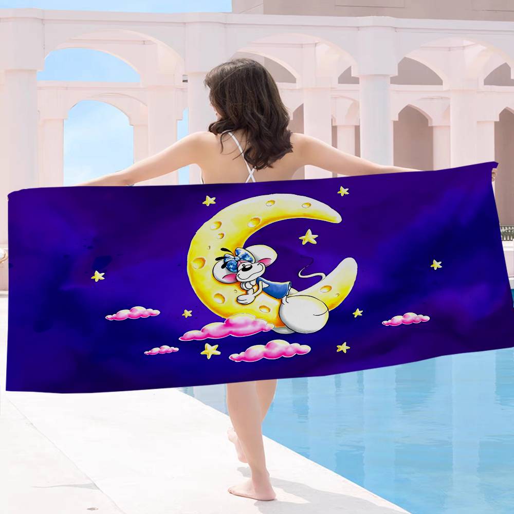 Personnage Diddl Anime Serviette de Plage Douce Absorbante Gant de Toilette Cadeaux pour Enfants Voyage Camping Salle de Sport
