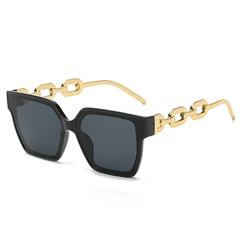Luxury Cat Eye Sunglasses Woman Brand Designer Vintage Black Sun Glasses for Fashion Big Square Frame Female UV400 Oculos De Sol