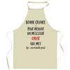 Kitchen Apron - Omar "It Doesn't Exist" - Breton Print - Durable Cotton - Washable 40°C