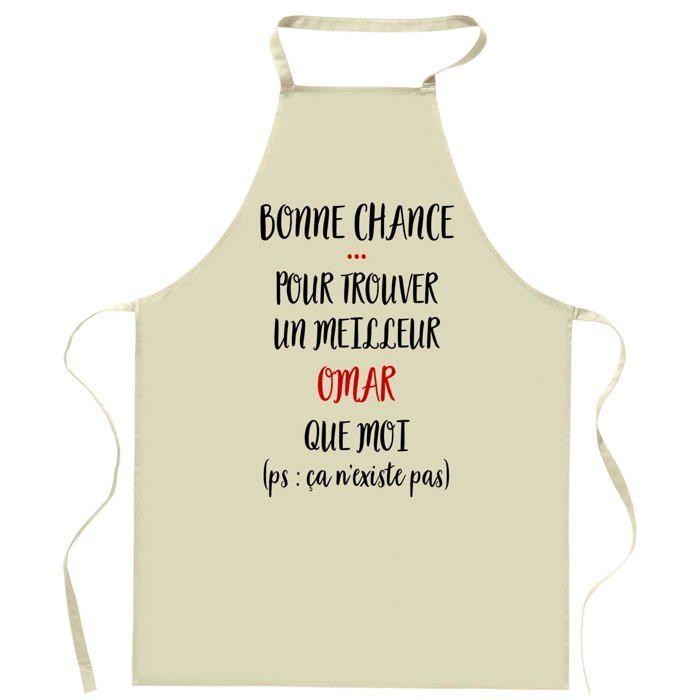 Tablier de cuisine - Omar "Ca n'existe pas" - Impression bretonne - Coton résistant - Lavable 40°C