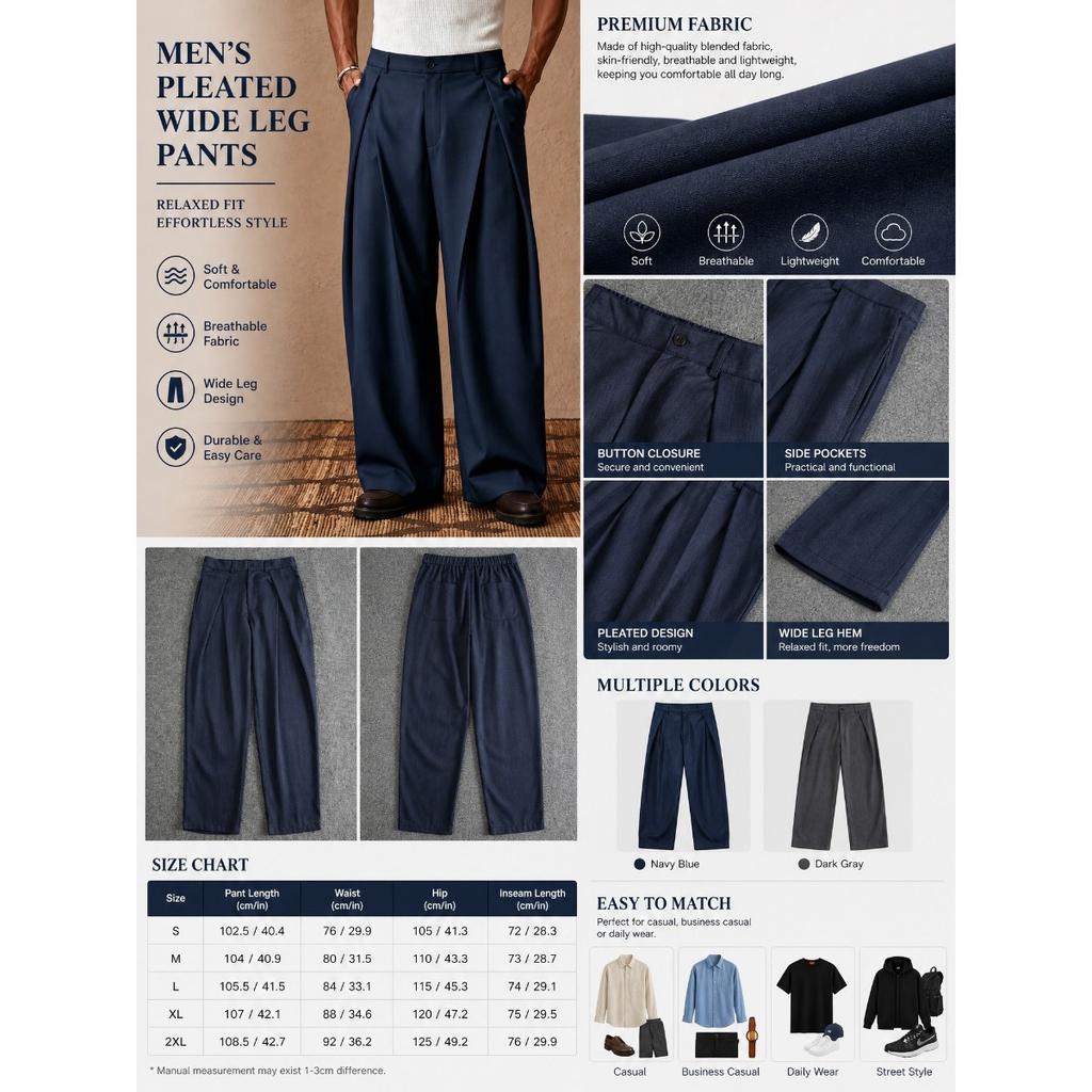 2026 Men's New Fall Fashion Slim-Fitting Casual Loose-Peaked Sport Pants
