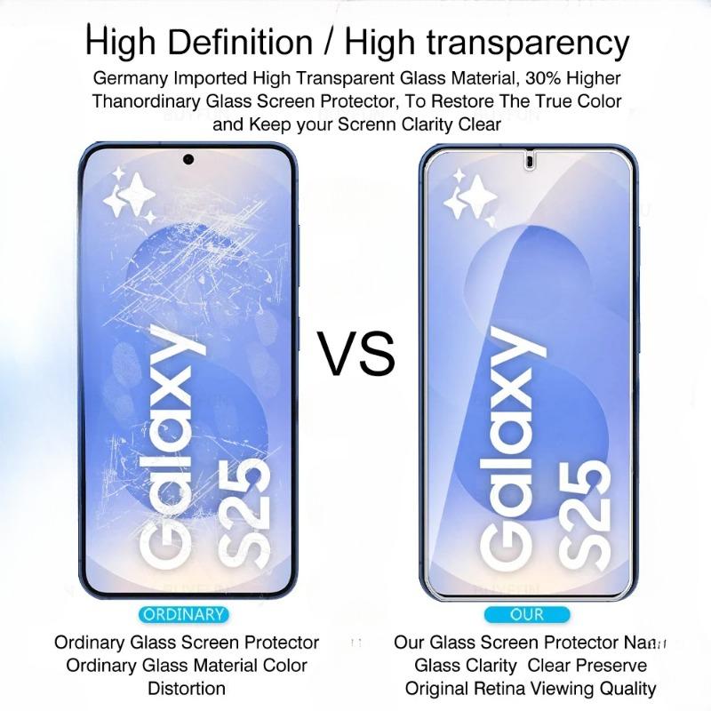 3Pcs Tempered Protective Glass For Samsung Galaxy S25 S25+ Plus S 25 Ultra S25Ultra SamsungS25 Cristal Screen Protector Film