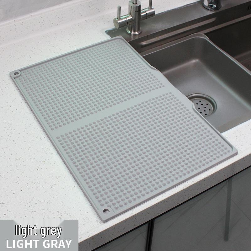 Large Non-Slip Silicone Heat-Resistant Drain Pad for Kitchen Countertop Protection