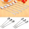 Long Handle Stainless Steel Tea Coffee Spoon Cocktail Ice Cream Soup Spoons Cutlery