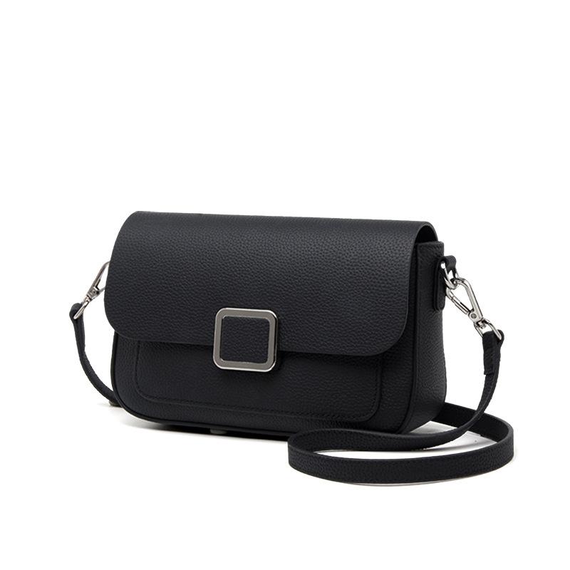 Spring Season Leather Women's Bags, Top-grain Cowhide, High-end, Solid-color Women's Single-shoulder Bags and Crossbody Bags