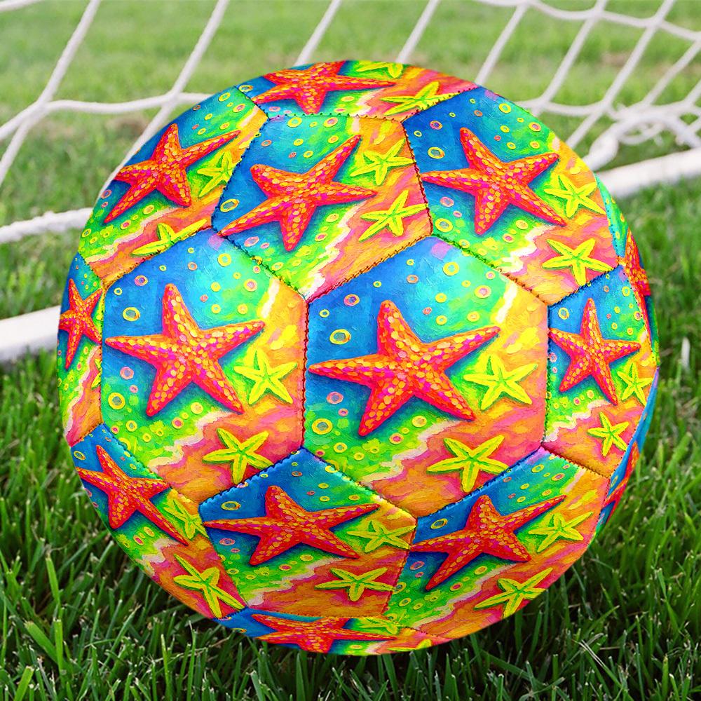 1pc Starfish Dreamscape Size 5 Soccer Ball Professional Match Training Football Indoor &Outdoor Sports Ball Lightweight Durable C65114