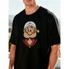 Classic Men'S T-Shirt with Popeye Graphic Print | Crew Neck, Slight Stretch, Regular Fit, Perfect for Daily Wear, Casual Outings, Weekend Lounging