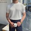 Pulover Casual de Vară pentru Bărbați 2024 cu Mânecă Scurtă și Gât Rotund - Tendință