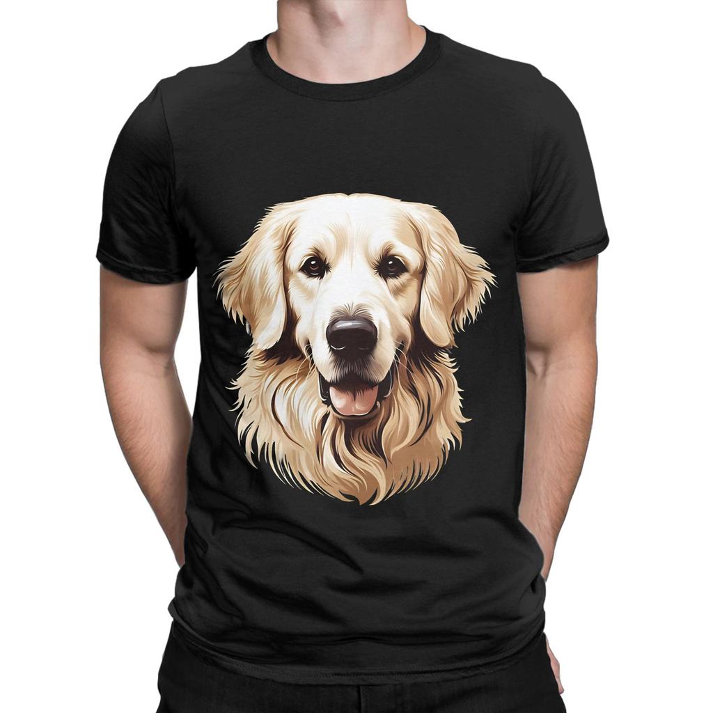 Golden Retriever Dog Lover Graphic 100% Cotton T-Shirt gloden retirever Tops Tees For Men