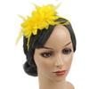 1PC Flower Headpiece Glam Cocktail Tea Party Hair Accessories Feather Headband 10 Colors Feather Fascinators for Women & Girls