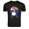 Dabbing Panda Rainbow Graphic T Shirt Funny Cute Animal Tee
