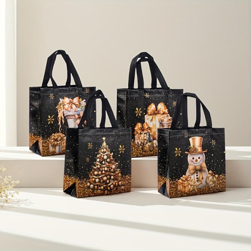 Christmas Handbag with Handle Christmas Tree Snowman Gift Bag Christmas Decorations for Home Christmas Candy Bag