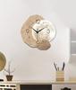 Moderne Einfache Stille Wanduhr, Mond-Design - Quarzwerk, Holzmaterial, für Schlafzimmer-, Wohnzimmer- oder Bürodekoration