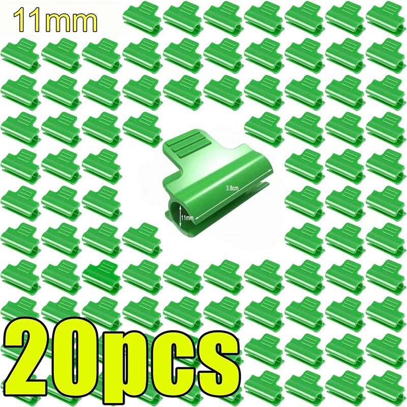 Greenhouse Film Clips Sunshade Net Fixing Clamp for Fiberglass Arch Hoop Grow Tunnel Garden Greenhouse Accessories Snap Clamp
