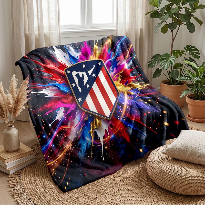 Atletico Madrid Thema Decke Weiche Flanelldecke Plüsch Überwurf Gemütliche Sofa Bett Decke für Heimdekoration