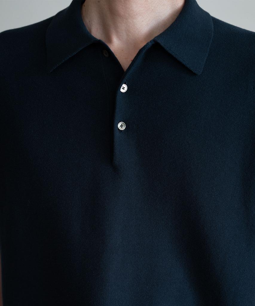 BLANKROOM Torren Poloshirt Strick_Marine