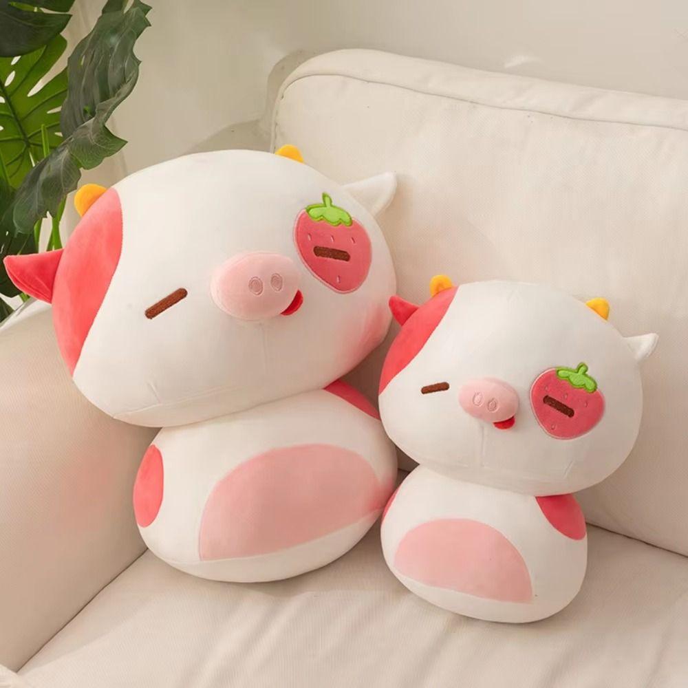 Soft Strawberry Pig Plush Toys Fluffy Pink Girlish Heart Cute Toy Festival Party Decor
