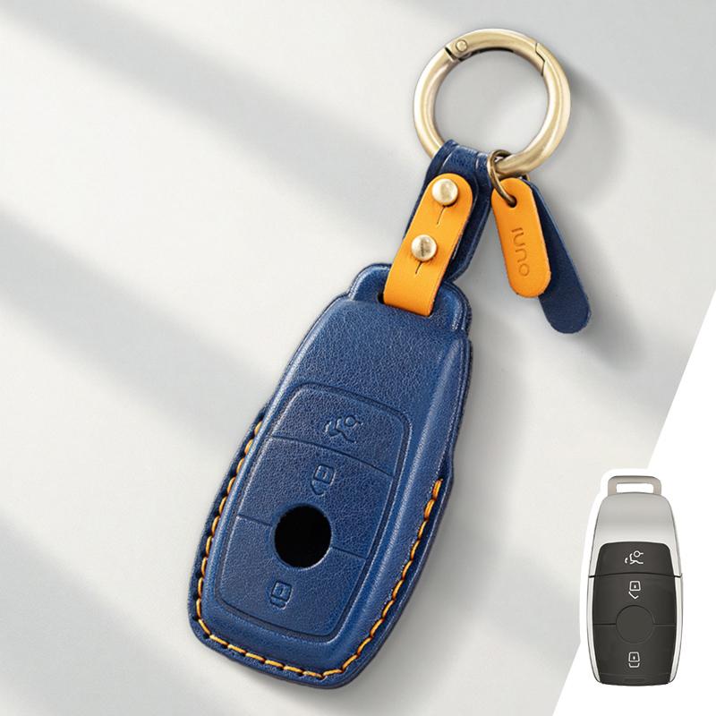 Genuine Leather Protector for Mercedes Benz A C E S G Class CLA GLE GLB GLS AMG Maybach Key Case Cover Fob