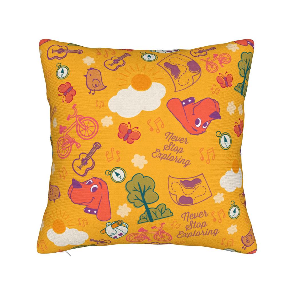 C-Clifford Red Dog Pillow Case Square Pillow Cover Funny Pillowcases For Living Room Bed Chair