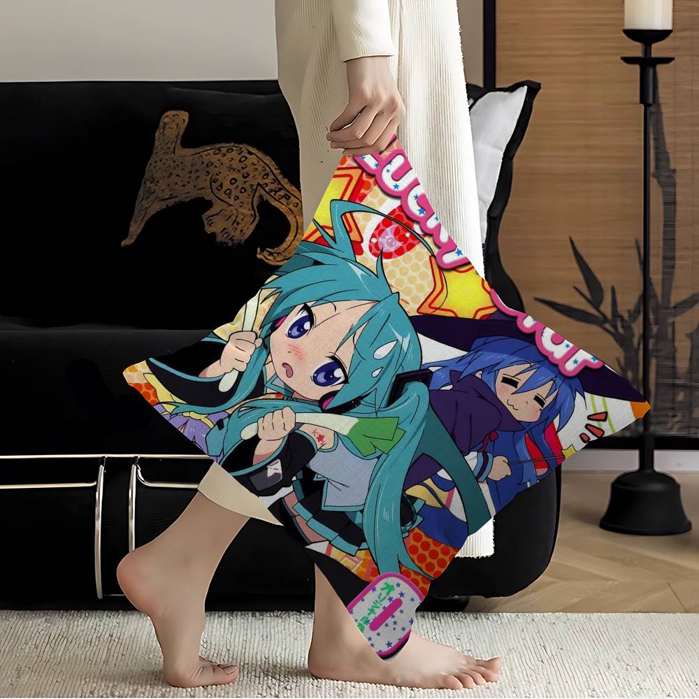 Lucky Star Comedy Anime Pillowcases Home Bedding Decorative Pillow Cover Wedding Super Soft Pillow Case