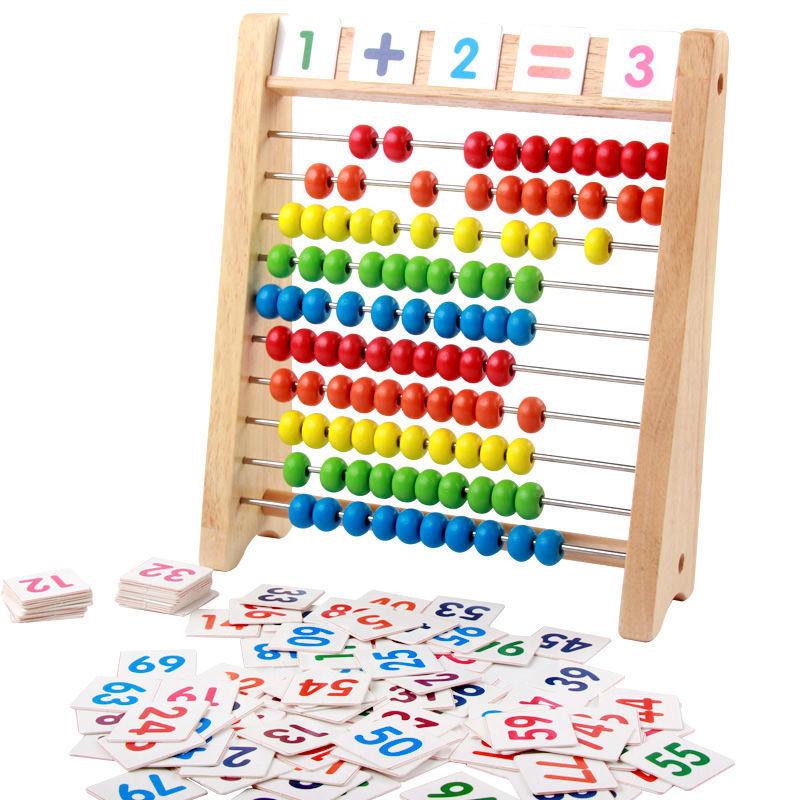 Klassiek Houten Educatief Telspeelgoed 100 Kralen Voorschoolse Wiskunde Leerspeelgoed Montessori Getal Rekenkunde Abacus Peuter Cadeau