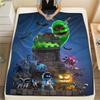 1PC ASTRO BOT Print Flannel Blanket, High Quality All Seasons, Home Decor, Warmth and Comfort, Perfect for Christmas Gifts