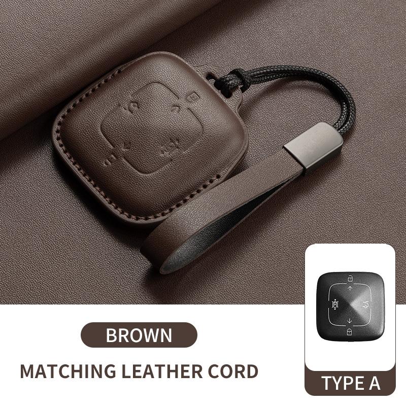 Leather Car Key Case Cover For Zeekr 001 009 Car Key Protector Accessories