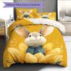 Cartoon Pattern Bedding Quilt Set Quilt Cover Pillowcase Home Decoration Birthday Gift (1 * Duvet Cover + 2 * Pillowcase, Without Core)