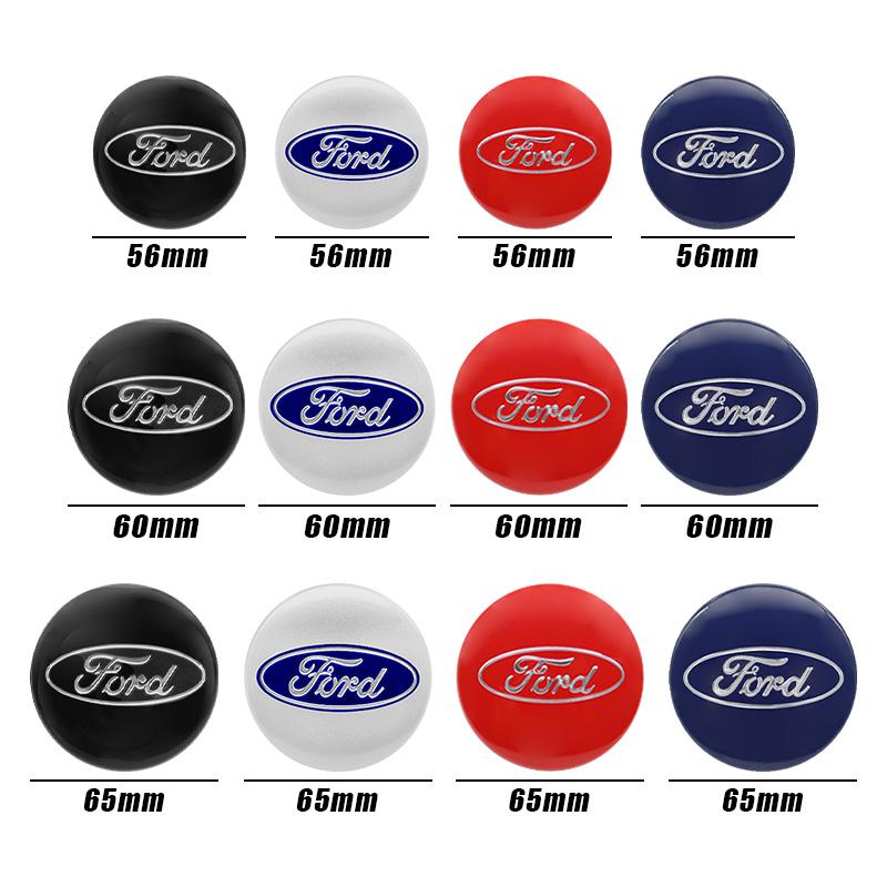 4Pc 65mm 60mm 56mm Car Wheel Center Hub Cap Cover Badge Stickers For Ford F150 Focus Ranger Fiesta Transit Mustang Mondeo Fusion CVT1