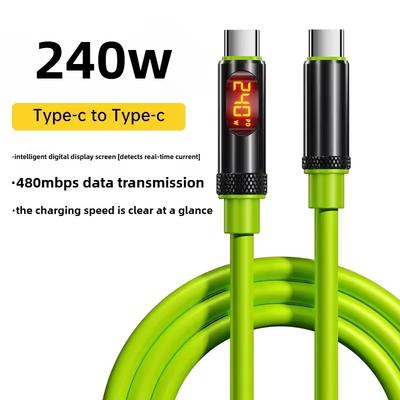 LED Display PD240W Type C To Type C Cable Fast Charging Data Cable For Iphone 15 16 Samsung 27W USB C IOS Cable For IPhone 1.5m