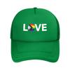 LGBT Pride Progress Pride Love Trucker Cap Adult Retro Mesh Baseball Cap Polyester Breathable Dad Hat