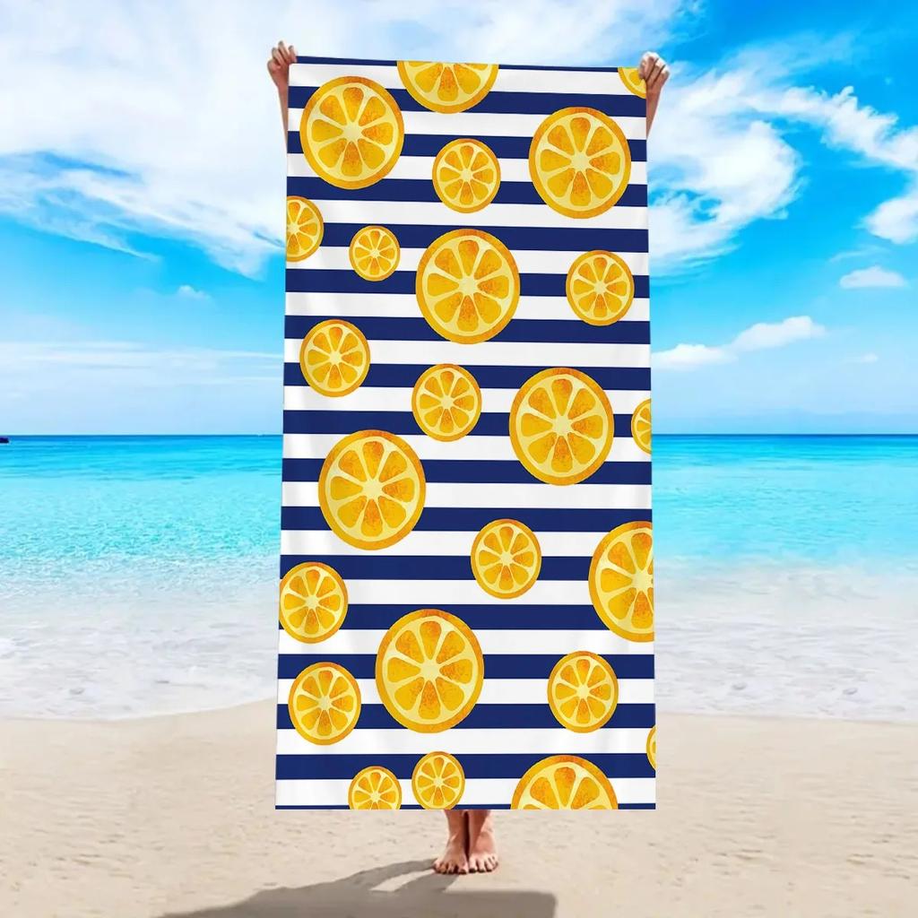 Serviette de Plage Léopard et Florale Impression Plate 2D Tissu Doux Peau de Pêche Serviette de Bain Séchage Rapide Vacances d'Été Piscine