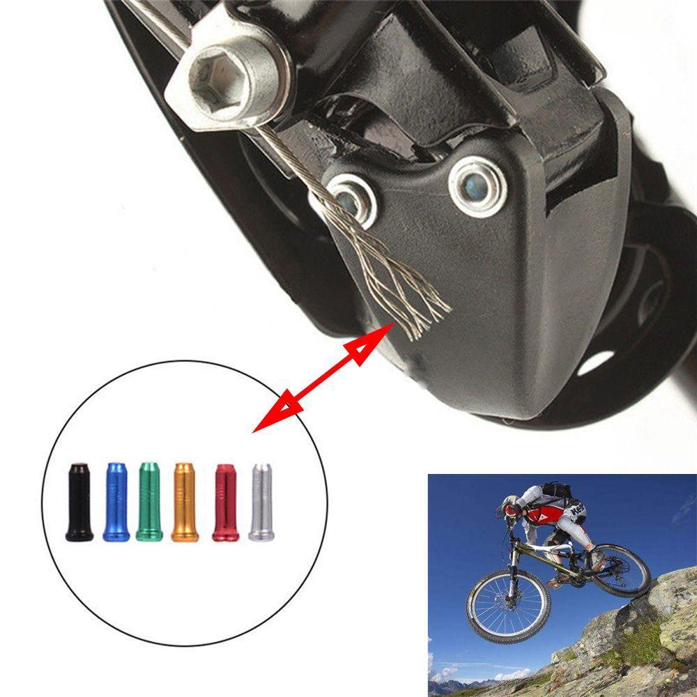 Pcs Practical Bicycle Accessories Crimps Aluminum Alloy Brake Wire End Cap Shifter Cable Cover Bike