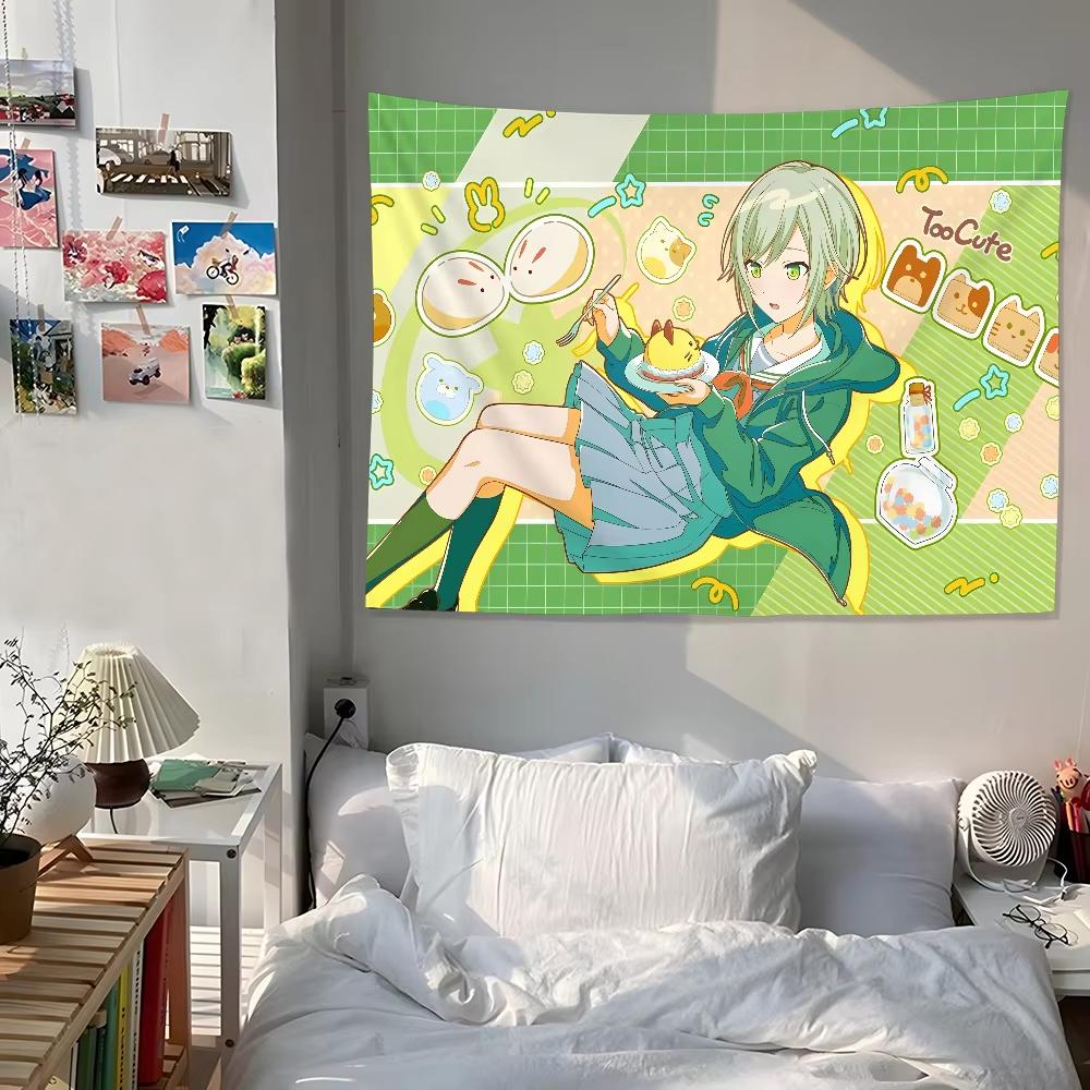 Project Sekai Cartoon Anime Tapestry Relaxed Character with Ramune  Sweet Accents Room Accent for Cute Anime  Soft Aesthetic