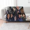 Mads Mikkelsen foto koláž Hodit deka Měkká domácí dekorace Deka na pohovku Ložnice