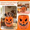 Halloween Pumpkin Resin Cutlery Holder Kitchen Storage Container Decorative