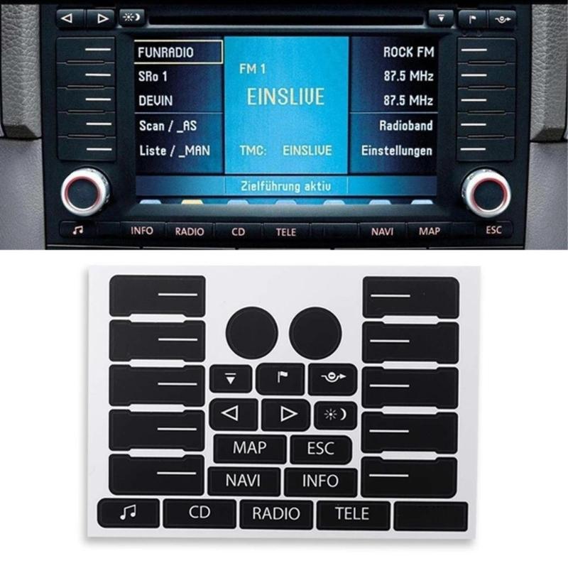 Auto Dashboard Button Repair Kit With Light Transmitting Symbols Durability Stickers For SUV Control Panel Maintenance