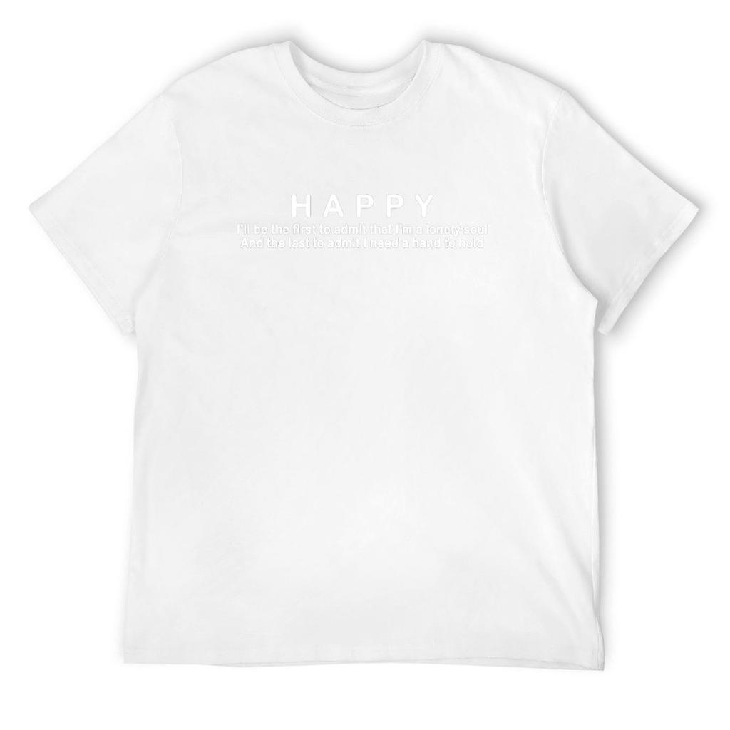 NF Happy White T-Shirt Oversized Boys Whites Basketball Graphic Tees Customs Design Your Own Mens T Shirts