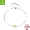 S925 Sterling Silver Shining Love Anklet Simple Classic Fashion Heart Anklet Jewelry