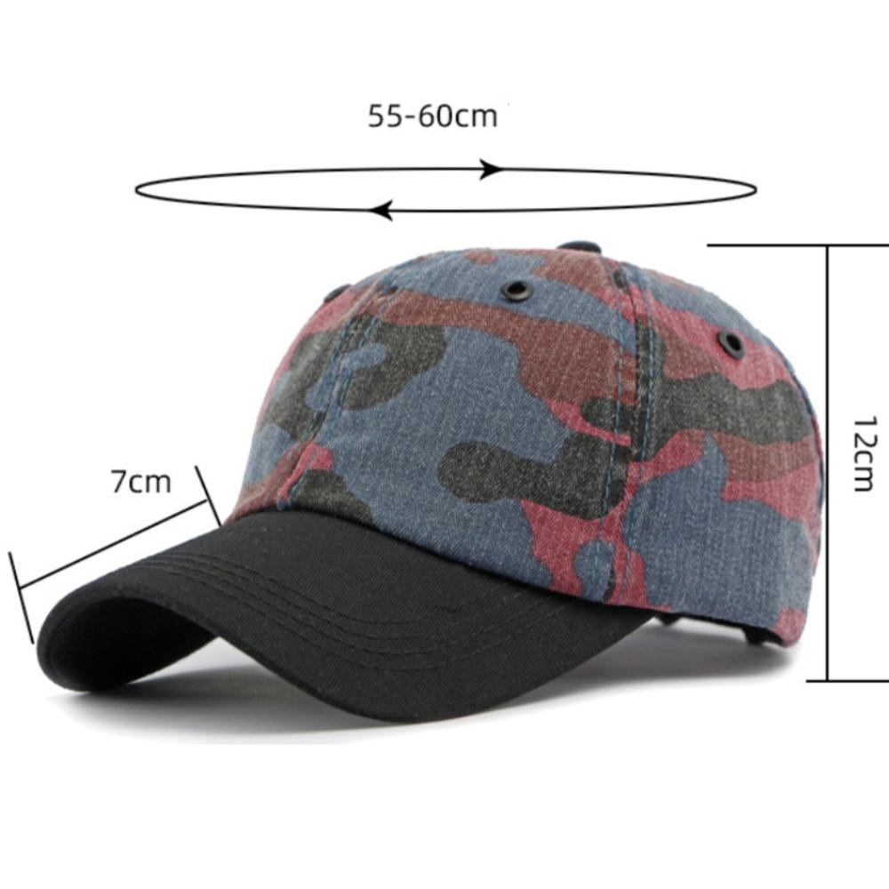 HT4350 Baseball Cap Men Women Spring Summer Sun Cap Breathable Cotton Camouflage Baseball Hat Male Female Adjusted Snapback Cap