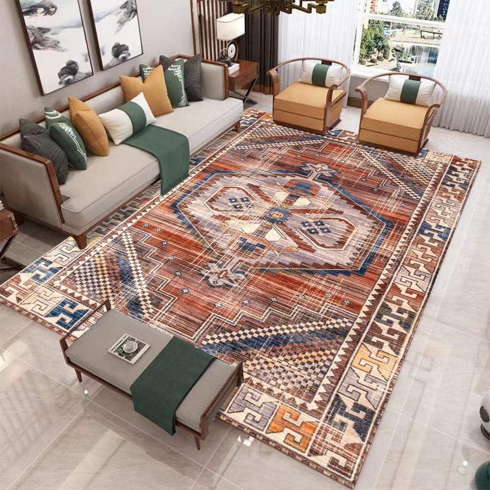 Bohemian Rug,Carpet Rug for Living Room Bedroom Sofa Decoration,Kid Play Non-slip Floor Mat Bedroom Decor Machine Wash
