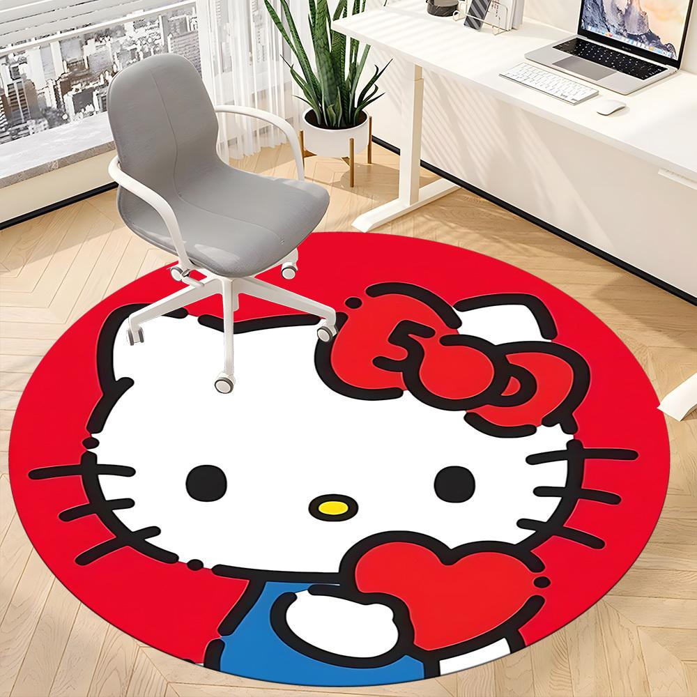 1 Stück Hello Kitty Stuhlteppich für das Büro, rutschfest, weicher und langlebiger Büroteppich für die Innendekoration