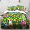 3D tlač Moja hra Singing Monsters Súpravy posteľnej bielizne Prikrývka Prehoz na posteľ Obliečka na paplón Obliečka na vankúš Súpravy 2-3 kusy Detská Veľkosť pre dospelých