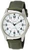 Citizen Q&Q Men's Analog Waterproof Watch with Leather Strap, Green, QB38-304