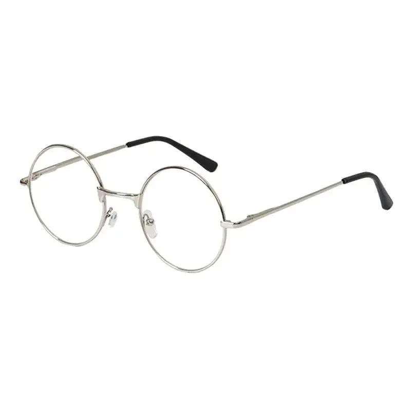 +10~+400 Classic Style Metal Round Shape Frame Rim Mens Womens Ladies Reading Glasses Blue Light Glasses Spring Temple Arms